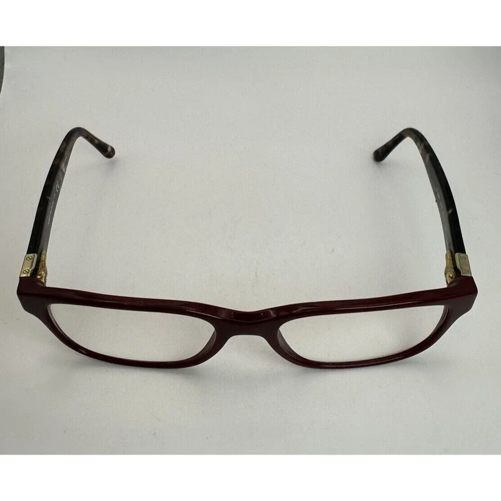 Tory Burch Bordeaux Tortoise Shell Eyeglasses Frame w/ Case Elegance Luxury